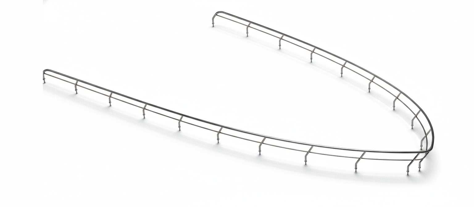 Guarda Mancebo - Peça náutica em aço inox para estaleiros